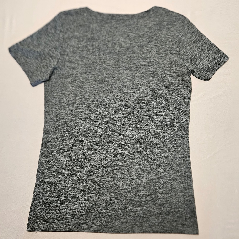 Nike Dri-FIT T-Shirt Womens XS Grey Heathered Scoop Neck Athletic Workout Top - Picture 3 of 8